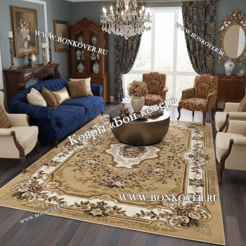 Бежевый Ковер Для Гостиной Арт 25476 Прямоугольный